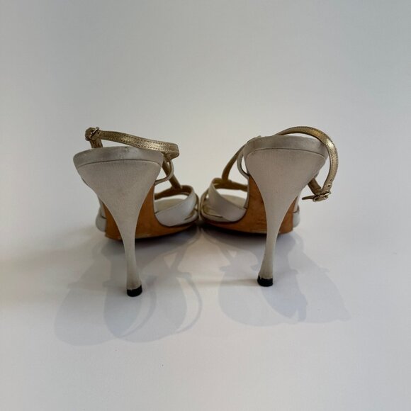 Dolce & Gabbana Beige Slingbacks with Gold Accent, EU 40 - Picture 3 of 16
